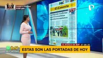 Claudia Chiroque leyendo las portadas del día en el Kiosko de Buenos Días Perú - 27052021