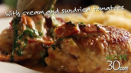 Tuscan Creamy Chicken Milano With Sundried Tomatoes - By Www.Recipe30.Com