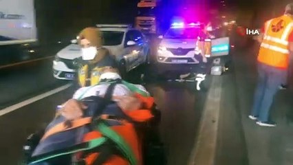 TEM’de motosiklet metrelerce sürüklendi: 1 ölü, 1 ağır yaralı