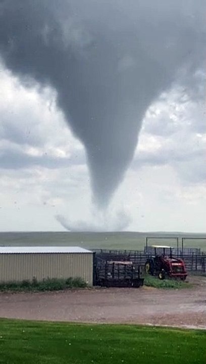 Beautiful Tornado Whirls Through Hillside