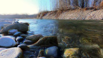 Practicing meditation near any lake, waterfall, the river can calm the mind.