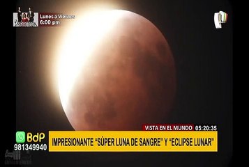 Imágenes impresionantes de la Superluna y eclipse total de la Luna