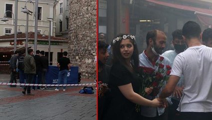 Galata Kulesi'nin bir yanında intihar, bir yanında evlilik teklifi