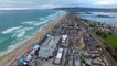 Beach Aerial Footage Taken By A Drone (Filmagem Aérea de Praia Feita por um Drone)