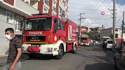Apartman dairesinde çıkan yangın paniğe sebep oldu