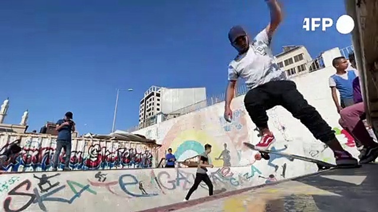 Gaza skateboarders back in their park as ceasefire holds