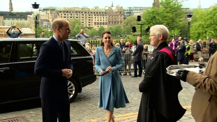Kate and William Church of Scotland arrival