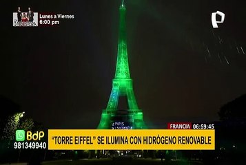 Francia: Torre Eiffel se iluminó con electricidad no contaminante