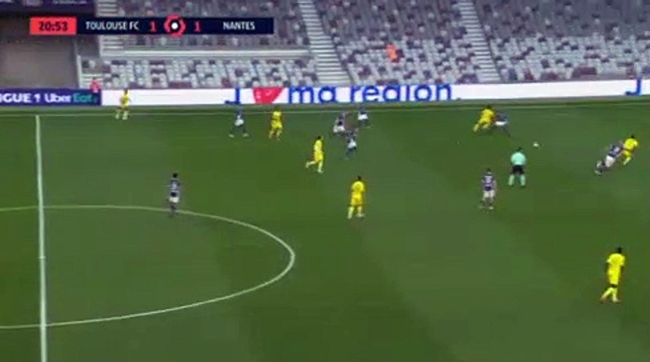 Toulouse   1  -  2  Nantes 27/05/2021 Goal  22'Kolo R., Nantes   , HD AMAZING  , FRANCE Ligue 1 - Relegation