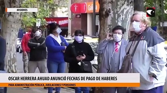 Oscar Herrera Ahuad anunció fechas de pago de haberes de la administración pública, jubilaciones y pensiones