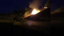 Sakarya'da korkutan anız yangını: Yerleşim yerlerine ulaşmadan söndürüldü