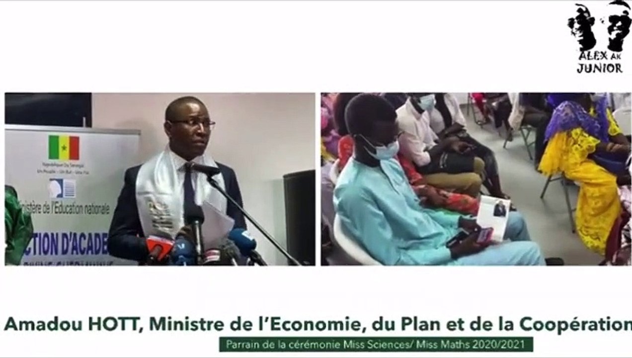 Ministre Amadou Hott, Parrain de la Cérémonie Miss Sciences-Miss Maths 2020-2021