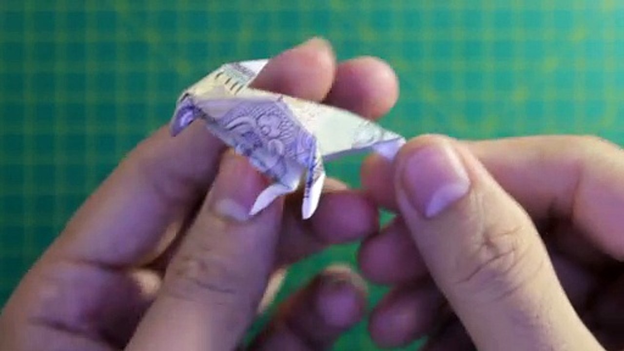 Demo money origami parrot easy | Démo argent origami perroquet facile