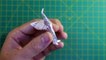Demo money origami crane with legs easy | Grue en origami argent démo avec pattes facile