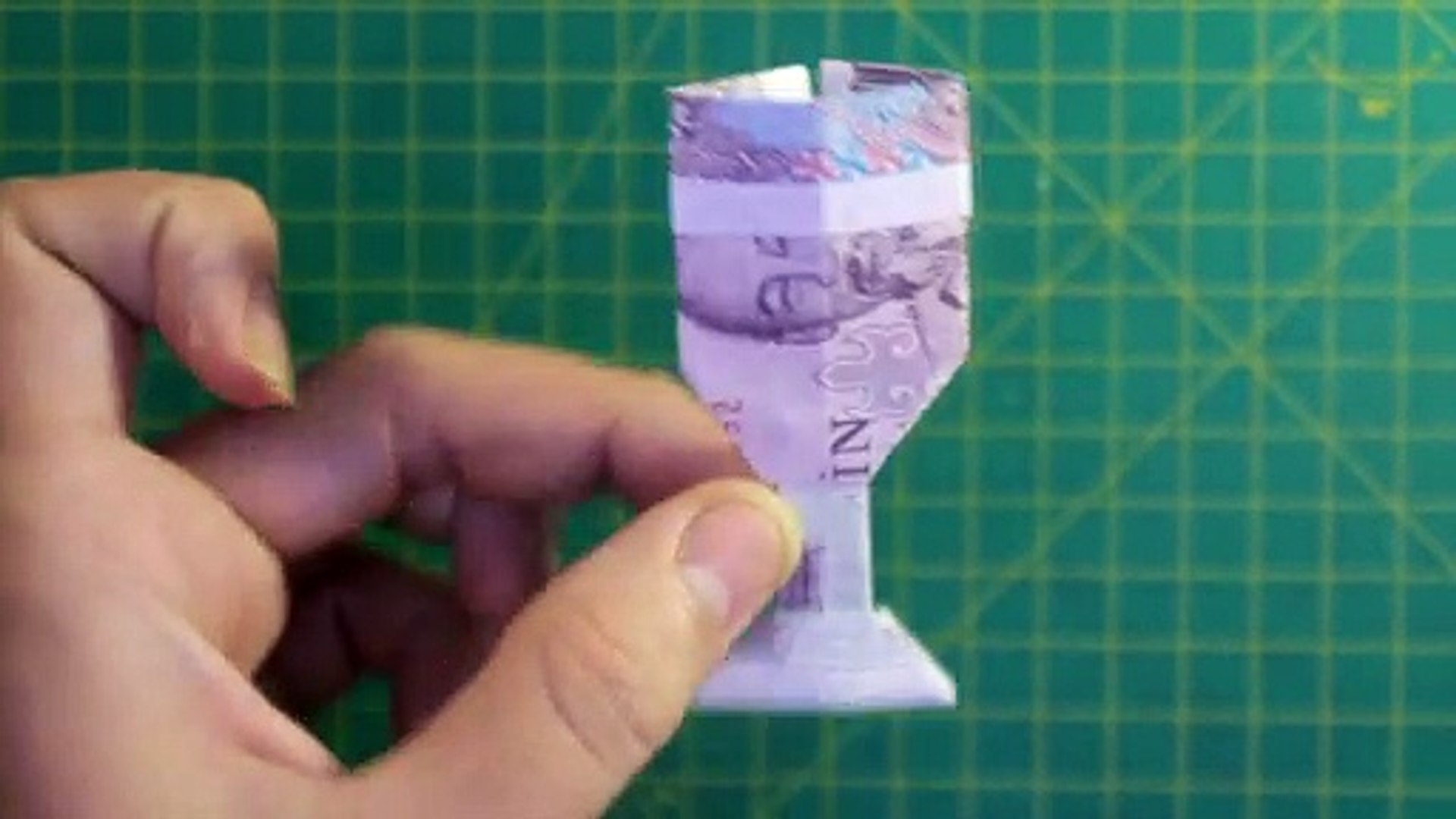 Demo money origami Stemware / Wineglass / Glass | Démo Argent Origami Verres  à pied / Verre à vin / Verre - Video Dailymotion