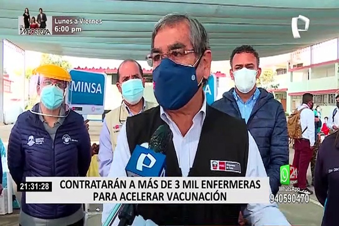 Covid-19: Minsa anunció la contratación de más de 3 mil enfermeras para acelerar vacunación