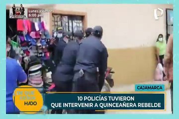 Menor de 15 años agredió a policías en Cajamarca