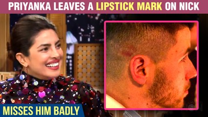 Priyanka Romantically Kisses Nick Jonas, Leaves A Lipstick Mark As She Misses Him