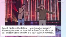 Chimène Badi radieuse en petite robe face à Kendji Girac et Julien Doré pour une soirée Music Hall