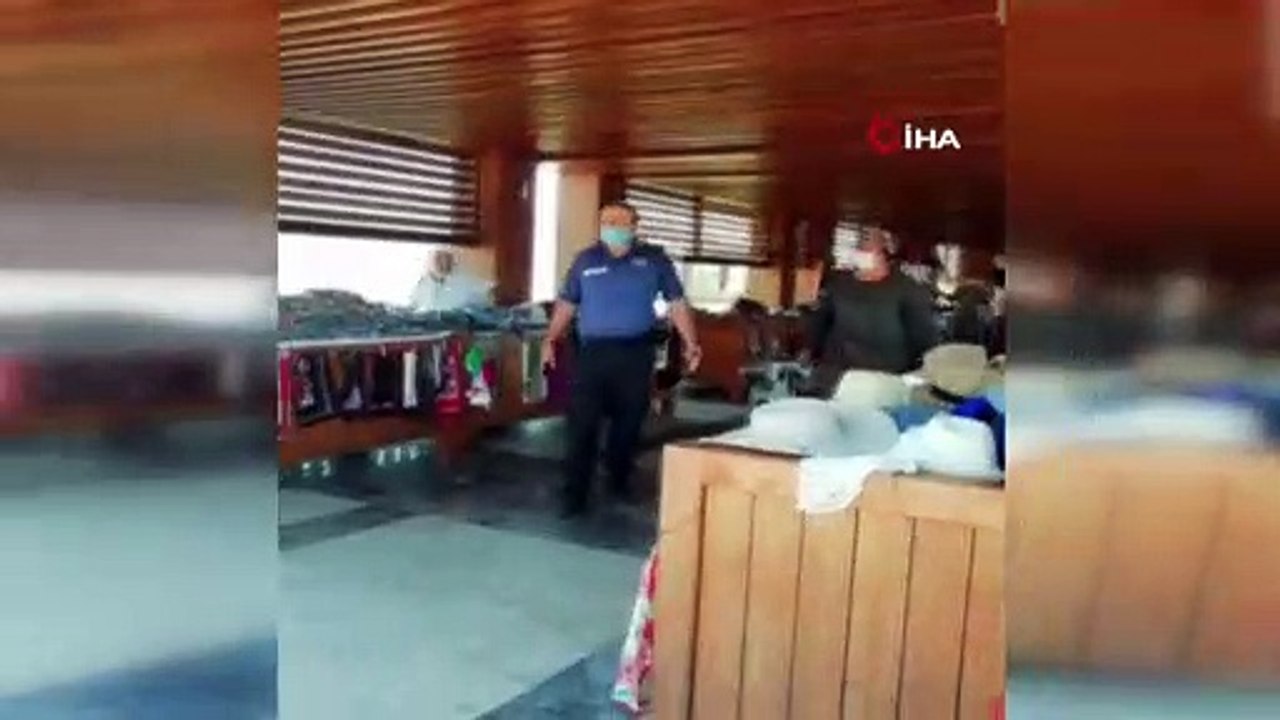 Antik kentte hediyelik eşya satan kadınlar arasındaki yer tartışması kavgaya dönüştü