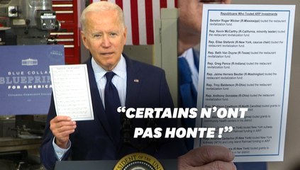 En plein discours, Biden sort une liste embarrassante pour ces républicains