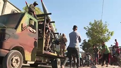 عرض عسكري للجناح المسلّح لحركة حماس في غزة