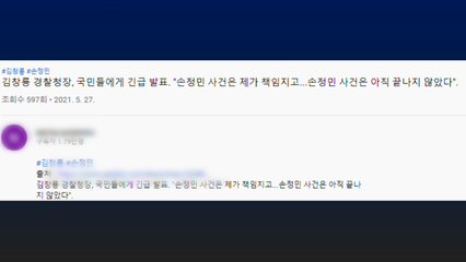 '故 손정민 사건' 경찰청장 가짜뉴스에 내사 착수 / YTN