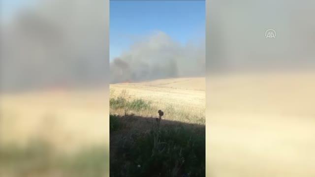 GAZİANTEP - 40 dönüm buğday ekili tarla yandı
