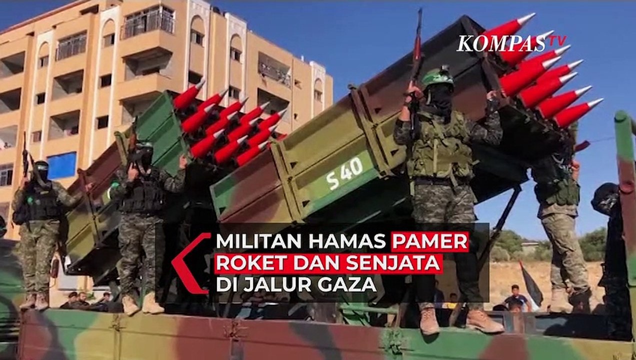 Militer Hamas Pamer Pasokan Rudal dan Drone Rayakan Genjatan Senjata dengan Israel