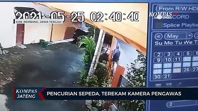 Aksi Pencurian Sepeda Terekam Kamera Pengawas