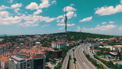 İSTANBUL - (DRONE) Çamlıca Kulesi'nin resmi açılışı yarın gerçekleştirilecek