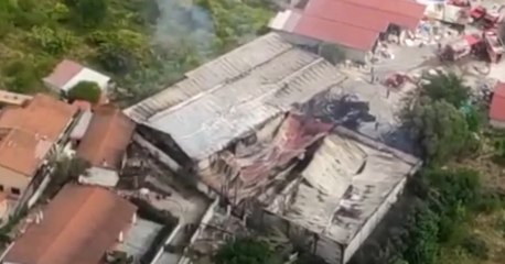 Centola (SA) - Incendio distrugge mobilificio (28.05.21)