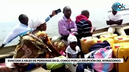 Evacúan a miles de personas en el Congo por la erupción del Nyiragongo