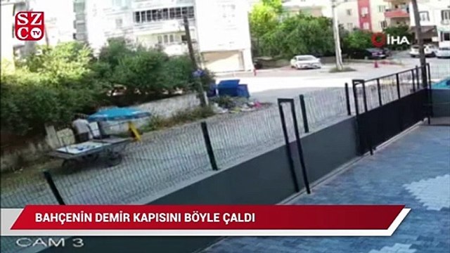 Bahçenin demir kapısını böyle çaldı
