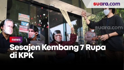 Gelar Ruwatan Usir Roh Jahat, Sesajen Kembang 7 Rupa Ditabur di Gedung KPK