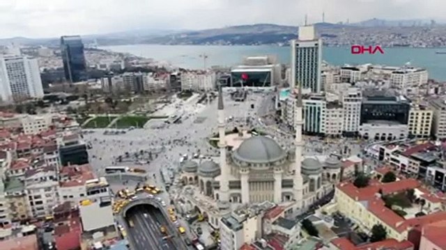 Taksim Camii havadan görüntülendi