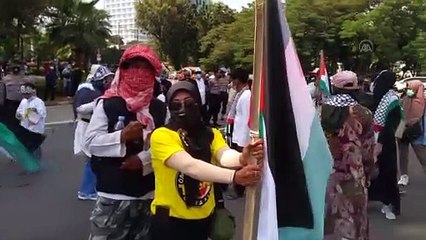 CAKARTA - Endonezya'da Filistin'e destek gösterisi