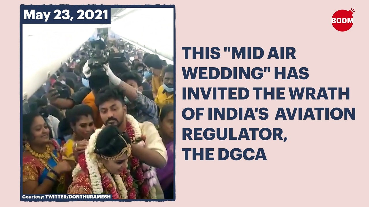 Madurai Couple Marries Mid-Air To Avoid Covid Norms | BOOM | SpiceJet Flight For Wedding