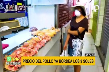 Pollo vuelve a subir en los mercados y bordea los 9 soles