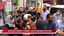 Apartmanda yangın paniği: 1'i bebek 4 kişi dumandan etkilendi