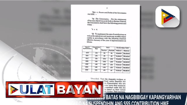 Pangulong Duterte, nilagdaan ang batas na nagbibigay kapangyarihan sa pangulo na suspendihin ang SSS contribution hike
