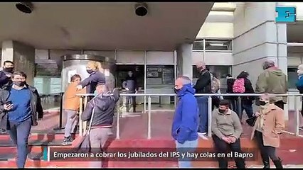 Empezaron a cobrar los jubilados del IPS y hay colas en el Bapro