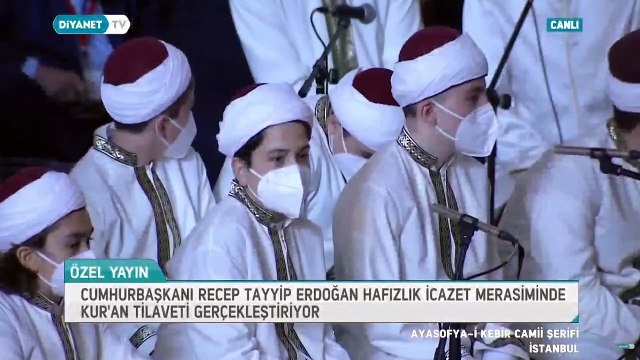 Taksim Camii açılışı sonrası Erdoğan'dan Ayasofya'da Kur'an tilaveti