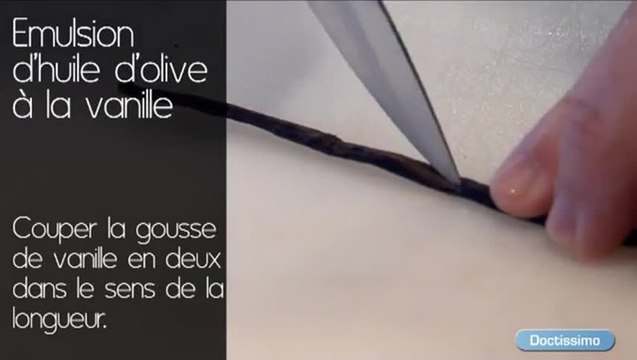 Carpaccio de mangue et émulsion d’huile d’olive extra vierge