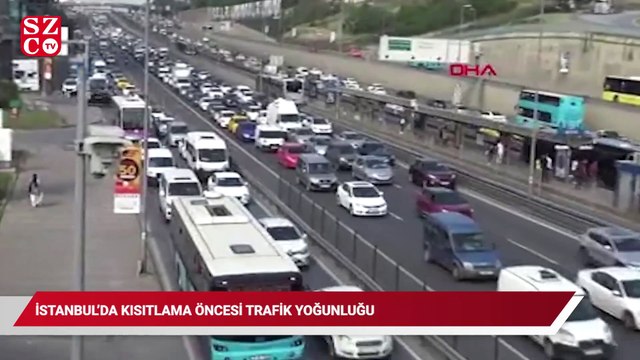 İstanbul'da kısıtlama öncesi trafik yoğunluğu