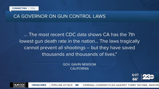 Despite San Jose shootings, Governor Gavin Newsom defends California's gun laws