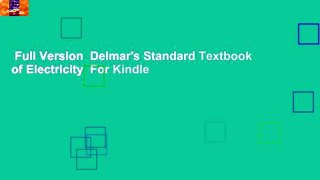 Full Version  Delmar's Standard Textbook of Electricity  For Kindle