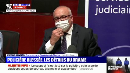 La Chapelle-sur-Erdre: Le suspect a "porté un coup de couteau" à un second policier "qui a été bloqué par le gilet pare-balles" de celui-ci, selon le procureur