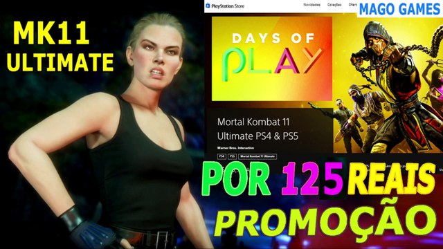 PROMOÇÃO DAYS OF PLAY DA PLAYSTATION COM PREÇOS BAIXOS EM MK11 ULTIMATE E INJUSTICE 2 ED LEGENDARY