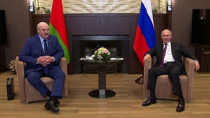 Alexandre Loukachenko reçu à Sotchi par Vladimir Poutine